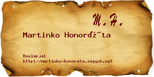 Martinko Honoráta névjegykártya